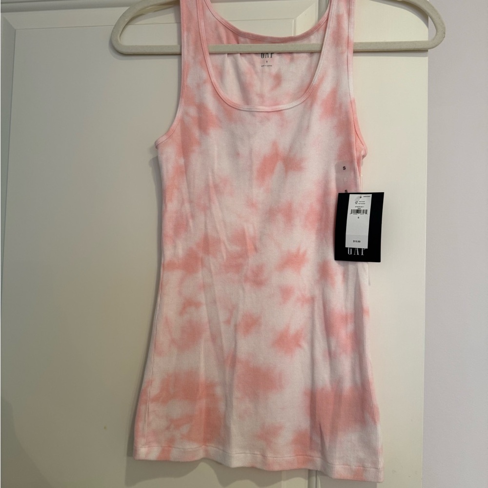 GAP Pink & White Tie-Dye Tank Top - NWT!